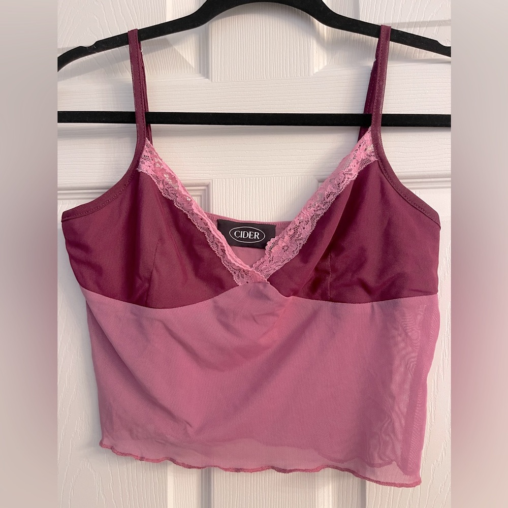 Cider Womens Sheer Crop Tank